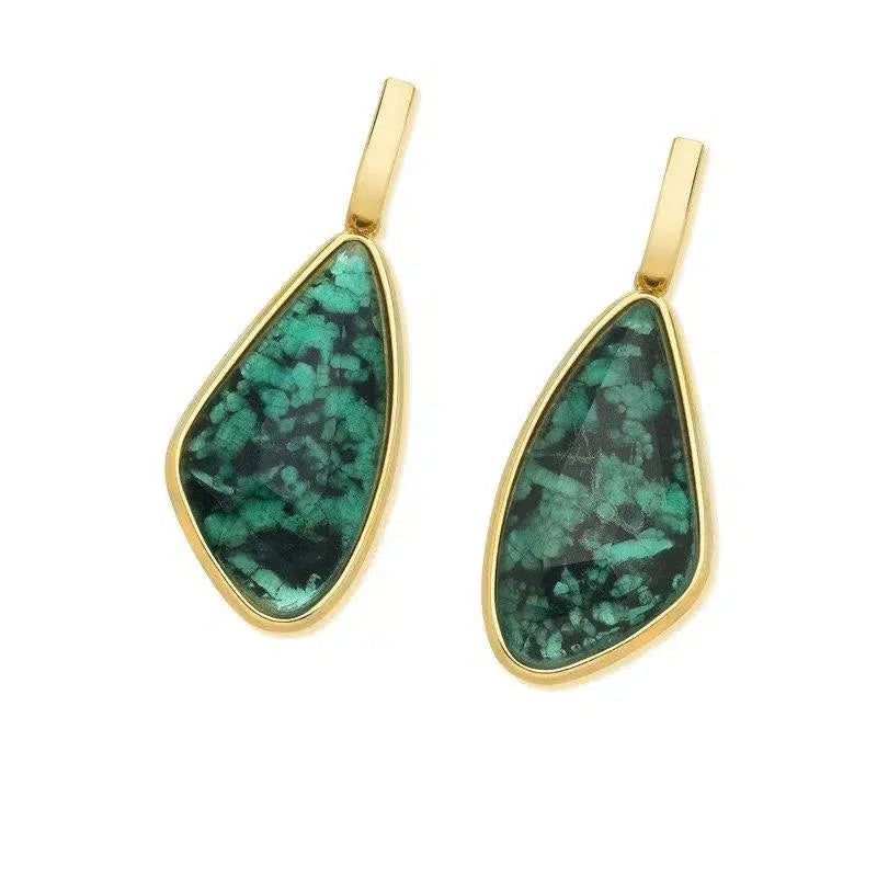 PureNature Ornaments Elegant Majesty Emerald Earrings