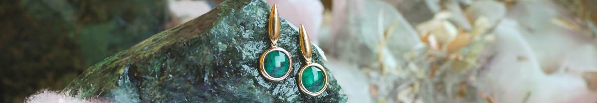 PureNature Ornaments Collection - Emerald Stone Jewellery