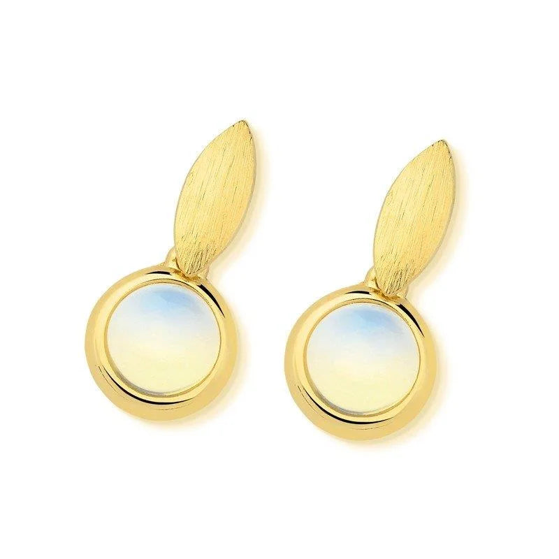 TerraFusion Gems Droplets of Aura Moonstone Earrings