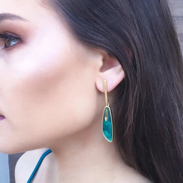 Natural Emerald Earrings | Glamour Collection
