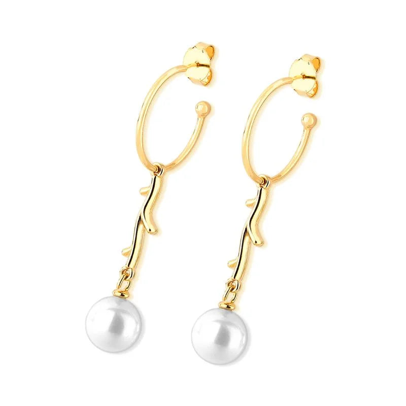 PearlFusion Harmony in White Freshwater Pearl Earrings