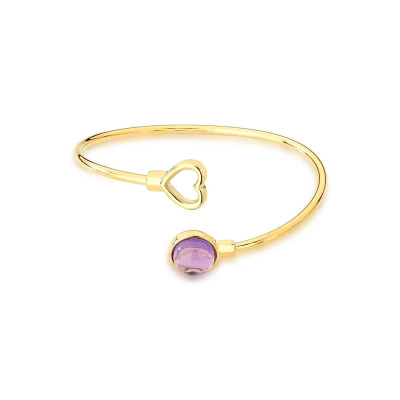 TerraFusion Gems Divine Shimmer Amethyst Cuff Bracelet