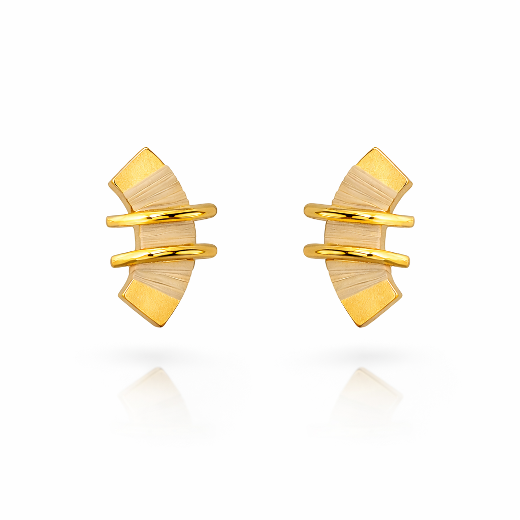 Ethereal Amazonia Modern Buriti Stud Earrings