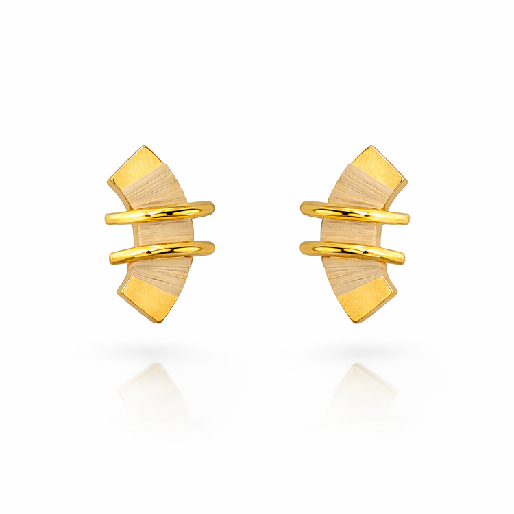 Ethereal Amazonia Modern Buriti Stud Earrings
