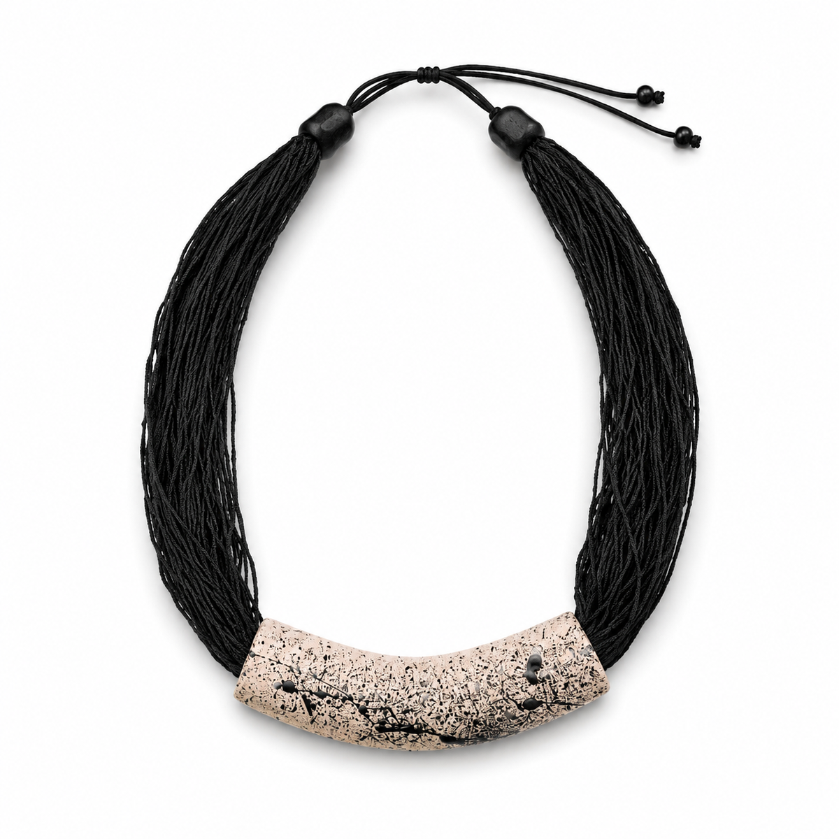 Catarina Concept Fishing Net & Ceramic Statement Necklace