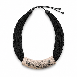 Catarina Concept Fishing Net & Ceramic Statement Necklace