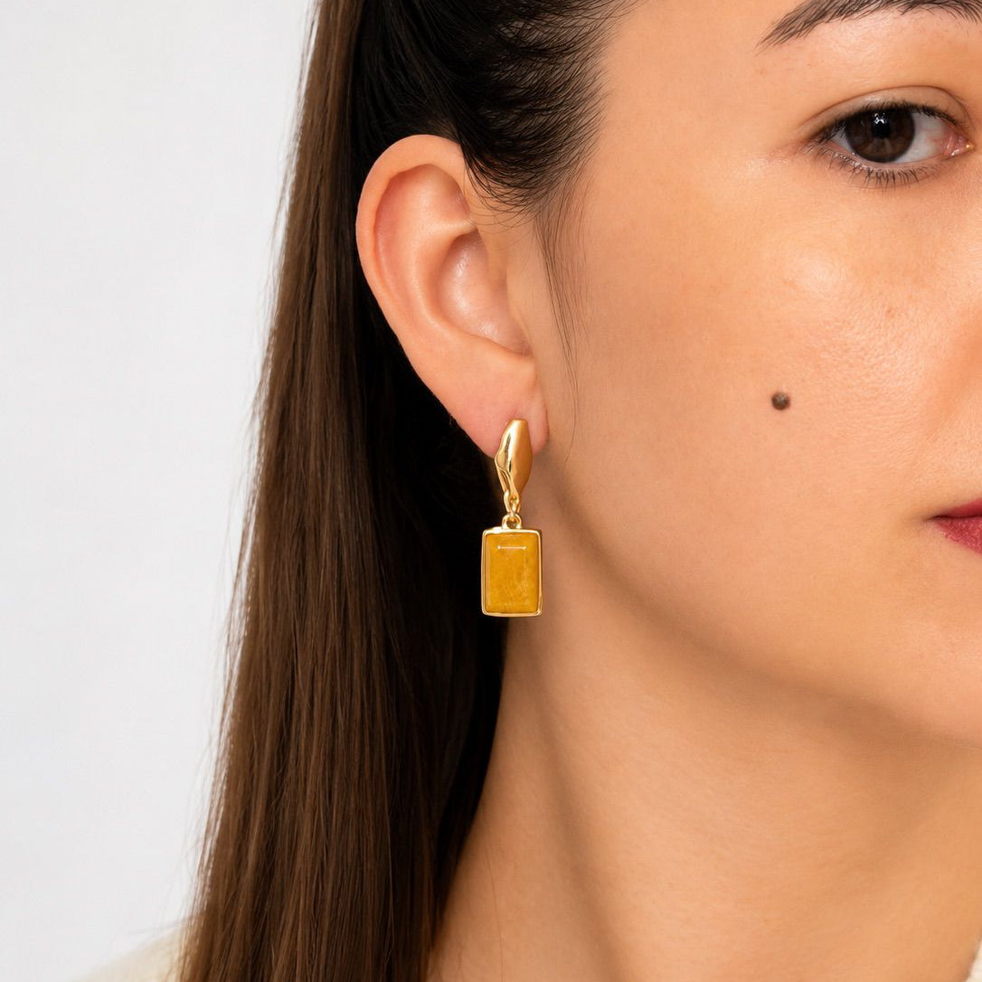 Colours of Brazil Lina Drop Fluid Stud Earrings