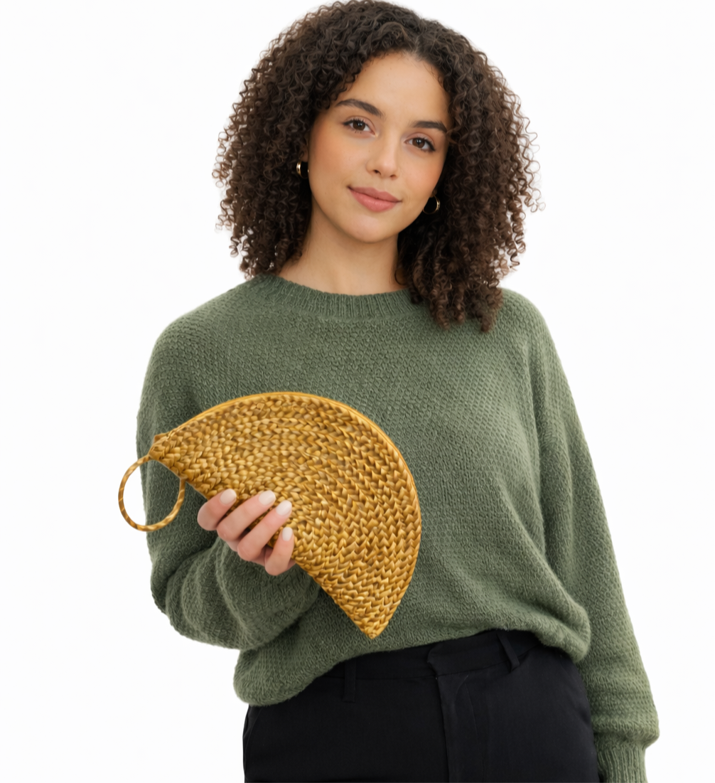 EarthWoven Brazilian Treasures Golden Grass Clutch