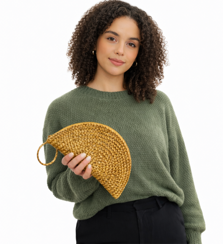 EarthWoven Brazilian Treasures Golden Grass Clutch