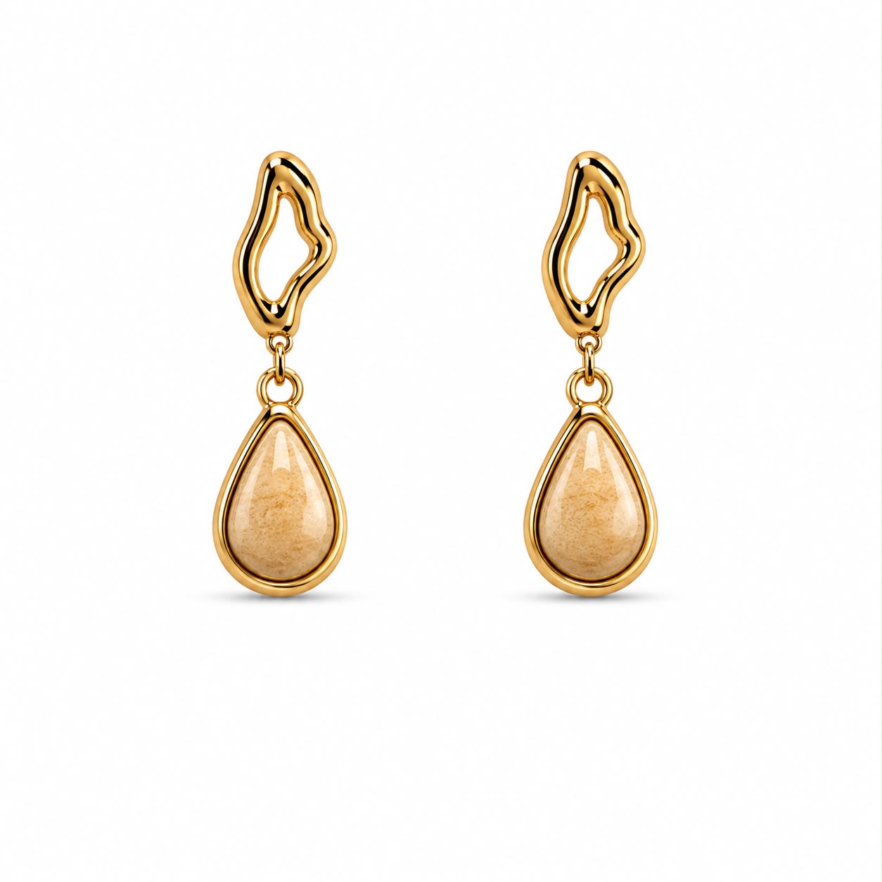 Colours of Brazil Luna Drop Frame Stud Earrings