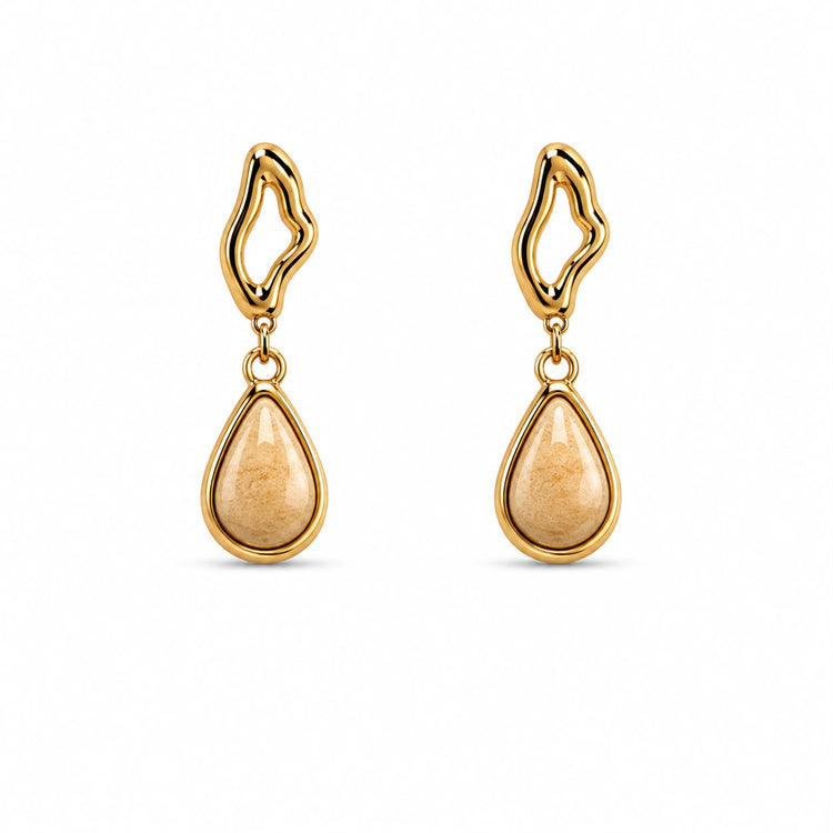 Colours of Brazil Luna Drop Frame Stud Earrings