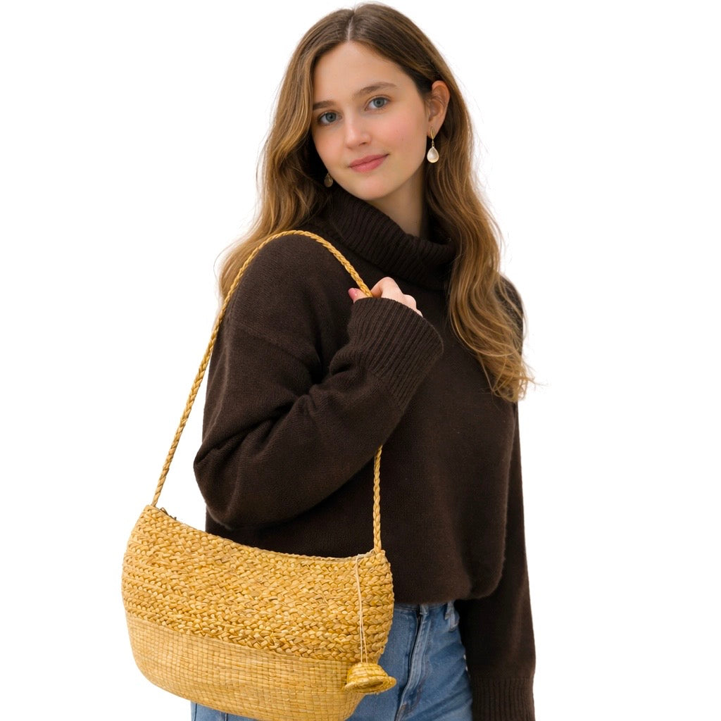 EarthWoven Treasures Golden Grass Bag