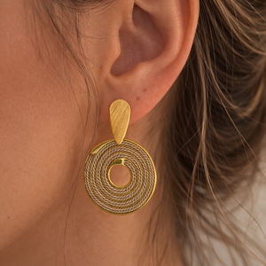 Ethereal Amazonia Mandala Circle Earrings