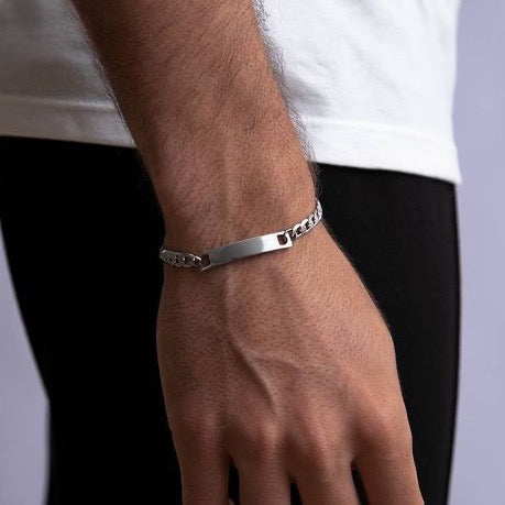 silver stainless steel | Men's Bracelet chain design style