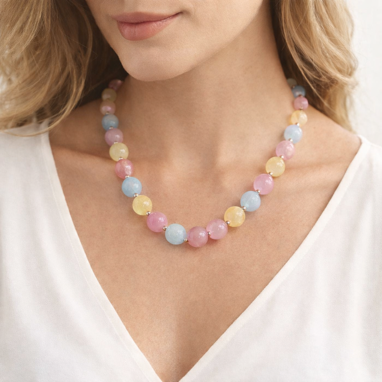 Essentials of Brazil Candy Jade Coin Necklace