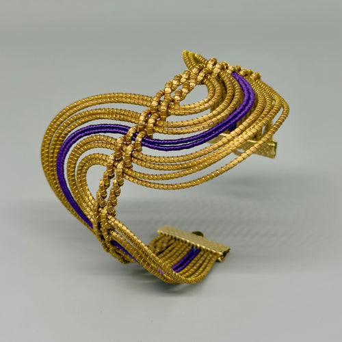 EarthWoven Wave Golden Grass Cuff Bracelet