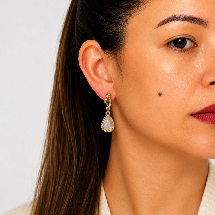 Colours of Brazil Luna Drop Frame Stud Earrings