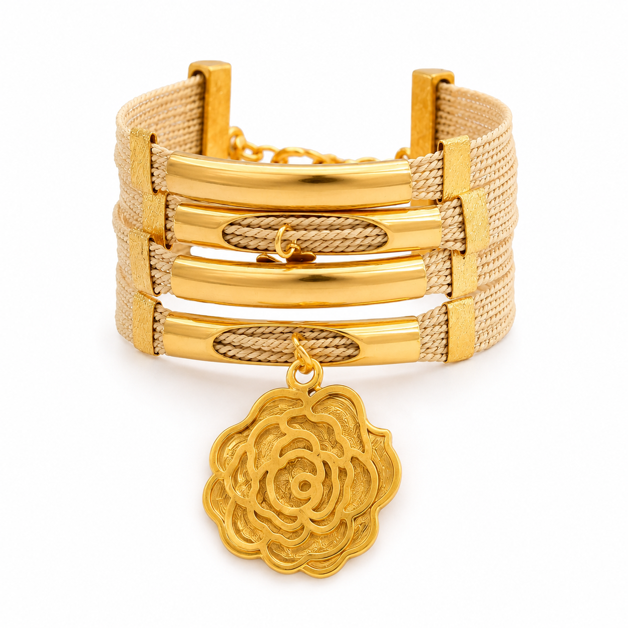 Ethereal Amazonia Maxi Rose Charm Buriti Bracelet