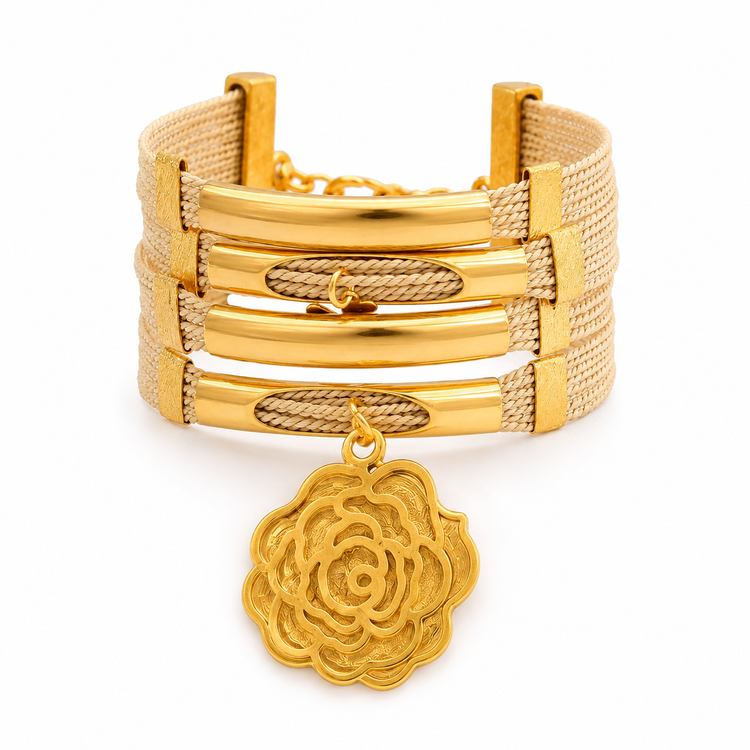 Ethereal Amazonia Maxi Rose Charm Buriti Bracelet