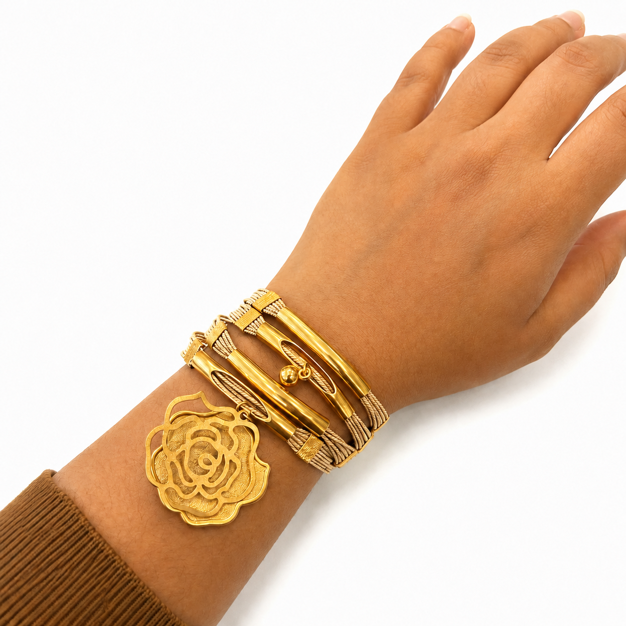 Ethereal Amazonia Maxi Rose Charm Buriti Bracelet