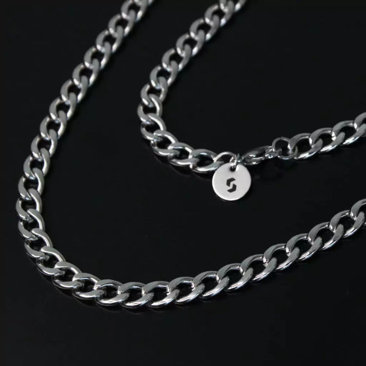 Silver Stainless Steel necklace| Men's Necklace