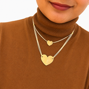 Ethereal Amazonia Golden Heart Layered Buriti Necklace — additional product view 2