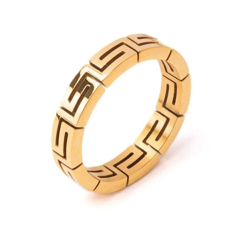 Gold Golden Stainless Steel ring| Men's ring