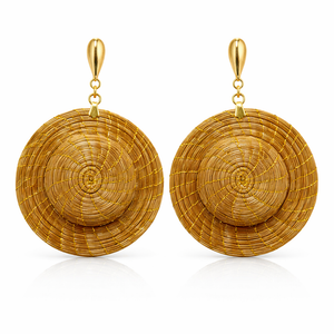 EarthWoven Treasures Golden Grass Canopy Earrings