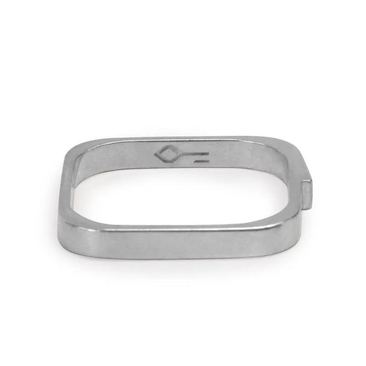 silver 925 silver ring| Men's ring square design 