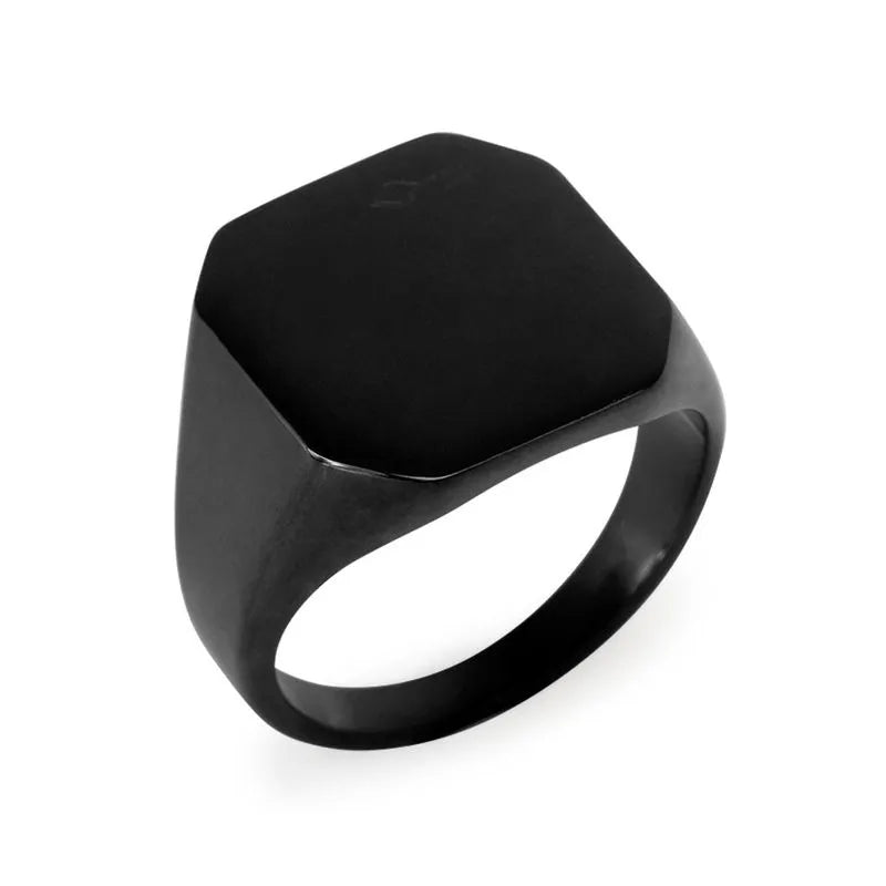 Black  Stainless Steel ring| Men's ring design 