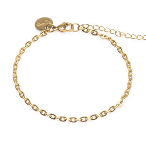 Gold Golden stainless steel | Men's Bracelet oval chain design style