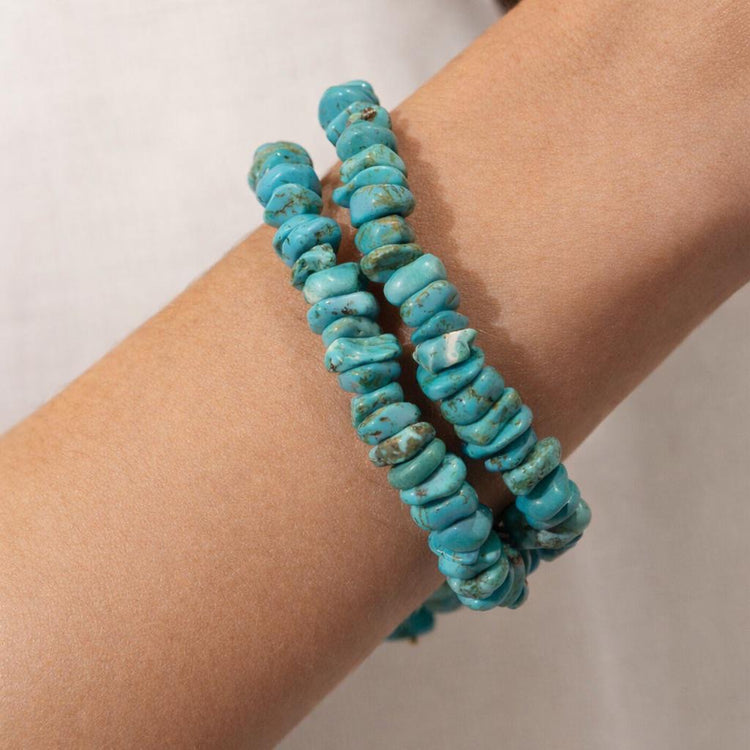 Essentials of Brazil Natural Turquoise Pebble Bracelet