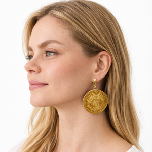 EarthWoven Treasures Golden Grass Canopy Earrings
