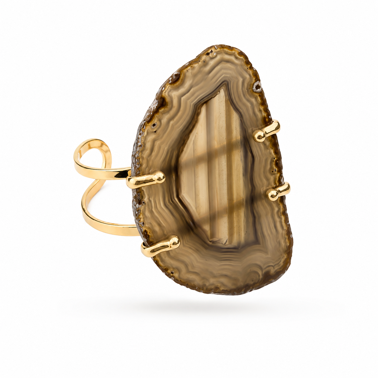 Colours of Brazil Natural Agate Cuff Bracelet