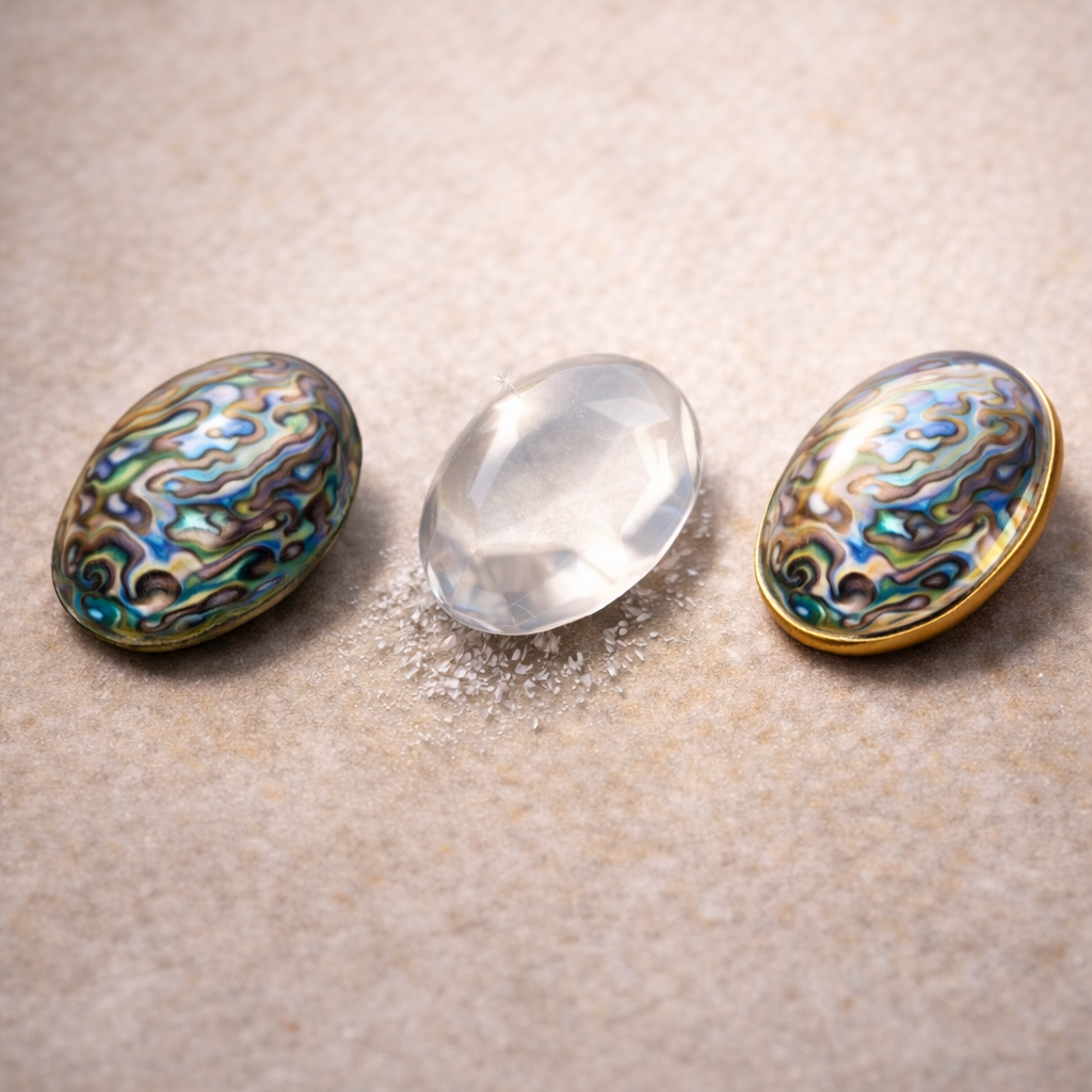 PureNature Ornaments Ocean Light Shell Stud Earrings and Necklace Set