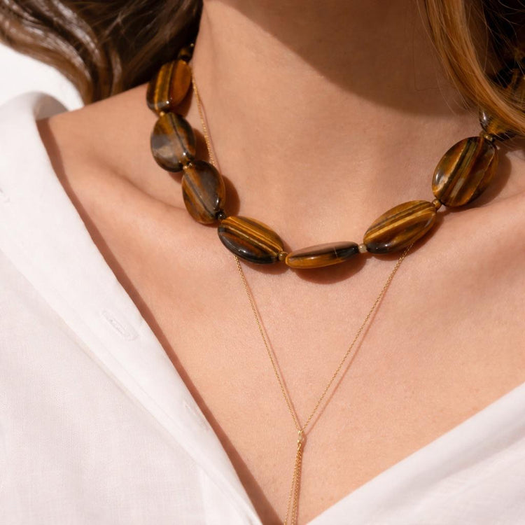 Essentials of Brazil Tiger’s Eye Timeless Oval Necklace