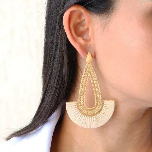 Ethereal Amazonia Maxi Tribal Buriti Earrings