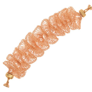 Blooming Beauty 18k Gold Plated  Orquídea Crochet Bracelet - Treasures of Brazil