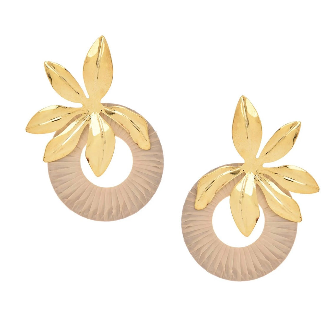 Blooming Beauty 18k Gold Plated Forest Elegance Golden Flowers Earrings - Treasures of Brazil