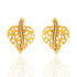 Blooming Beauty 18K Gold Plated Tropical Monstera Buriti Stud Earrings - Treasures of Brazil