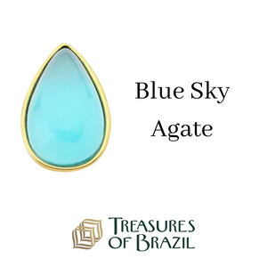 Blue Sky Agate Stone - Treasures of Brazil