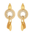 Ethereal Amazonia Round Buriti and Golden Pendants Earrings