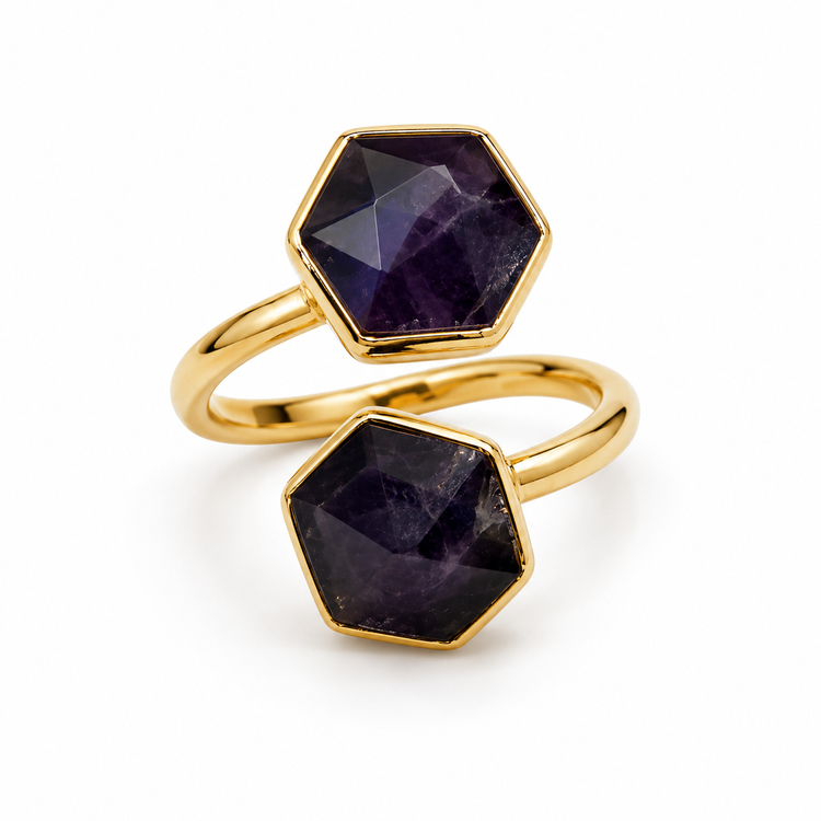 Colours of Brazil Natural Stone Open Ring