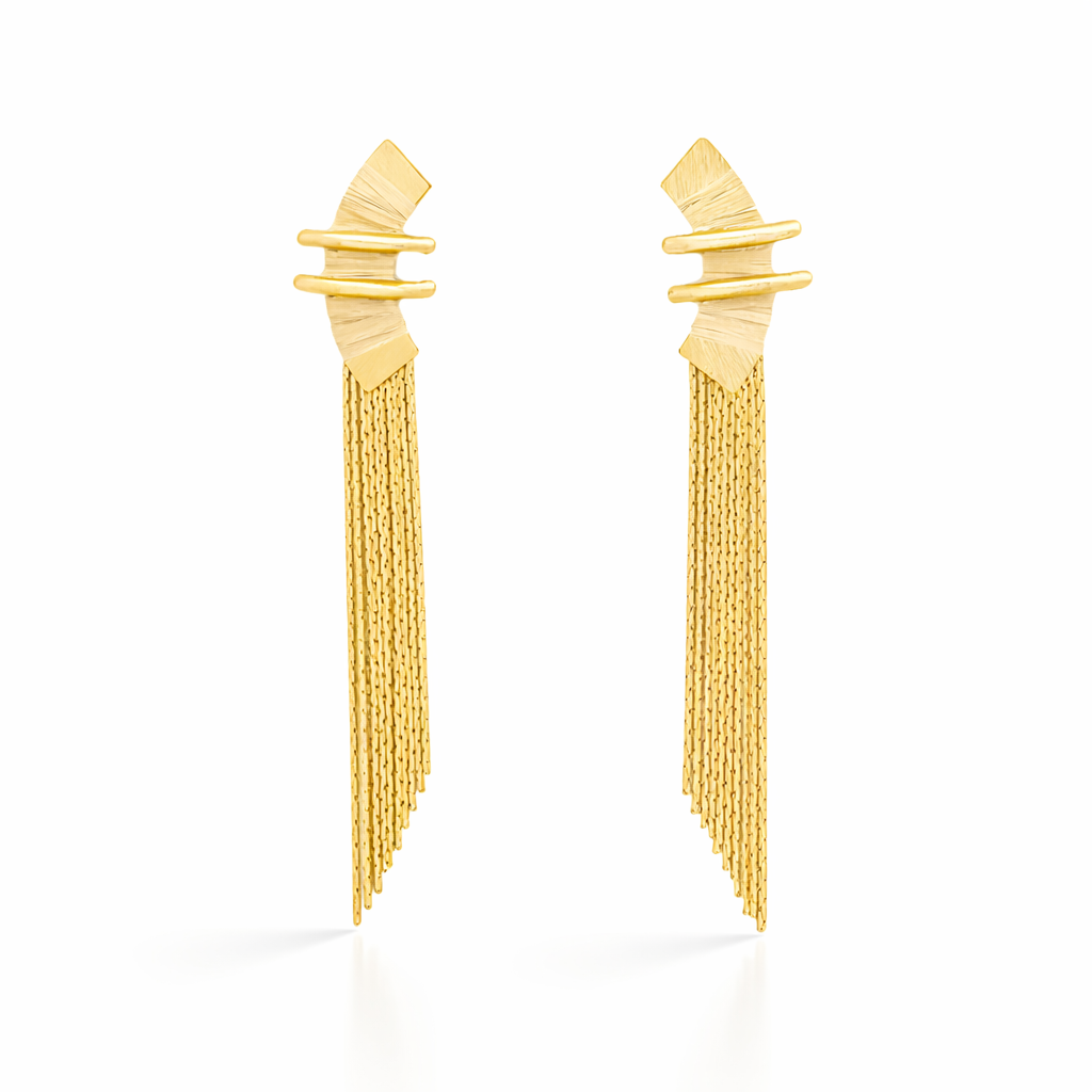 Ethereal Amazonia Modern Buriti Long Tassel Earrings