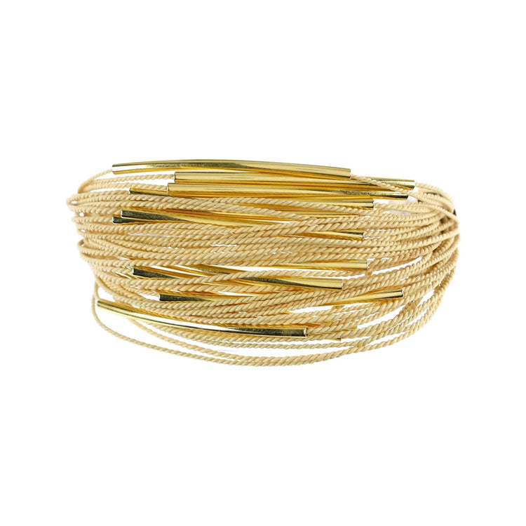 Ethereal Amazonia 18k Gold Plated Golden Nest Buriti Bracelet - Treasures of Brazil