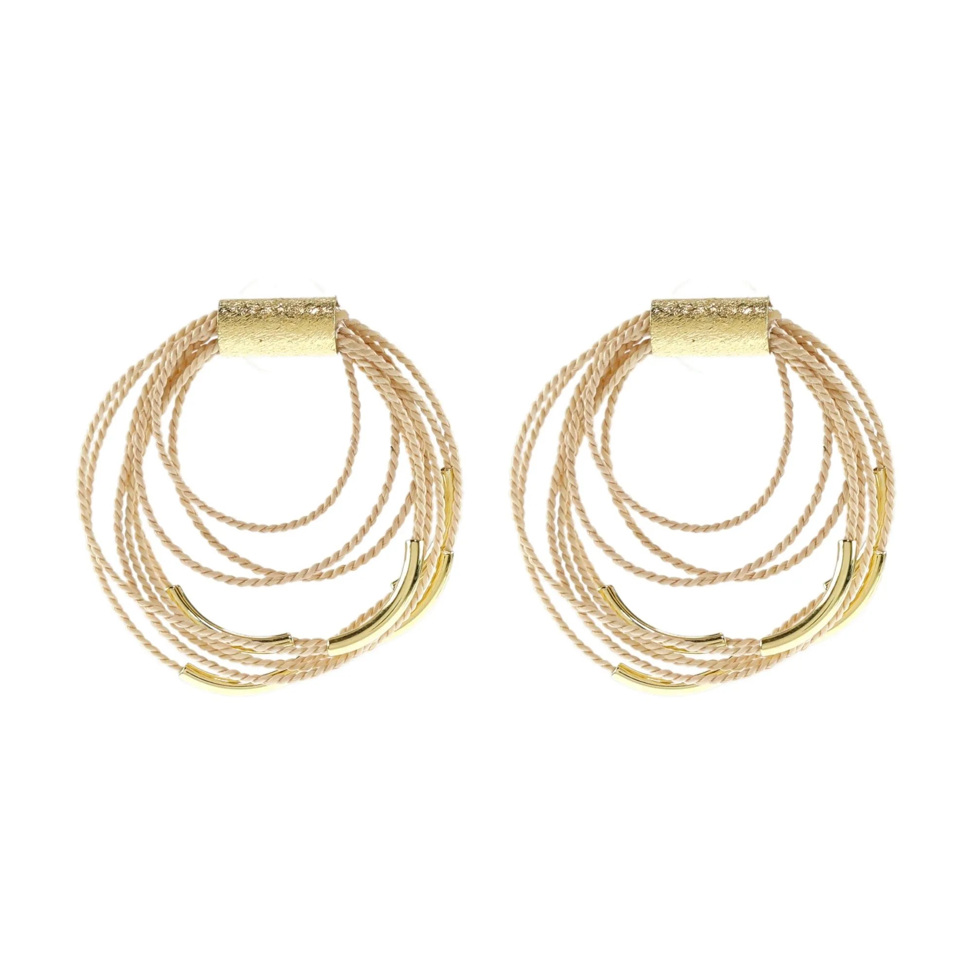 Ethereal Amazonia 18k Gold Plated  Golden Nest Buriti Earrings - Treasures of Brazil