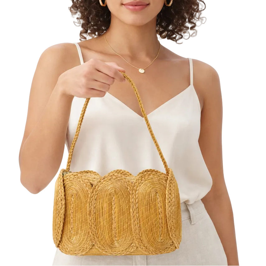 EarthWoven Treasures Golden Grass Shoulder Bag - Capim Dourado