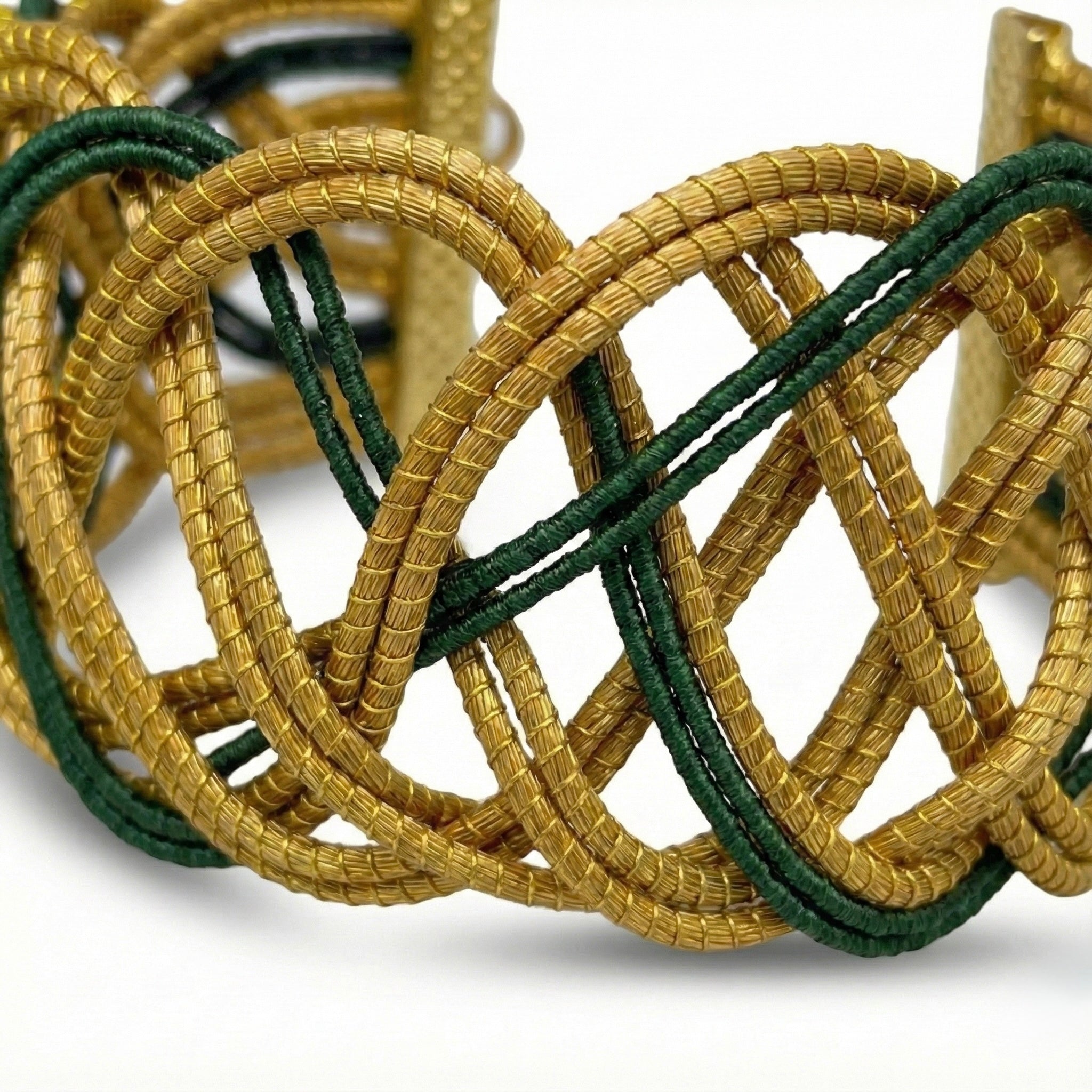 EarthWoven Golden Grass Twisted Fate Cuff Bracelet
