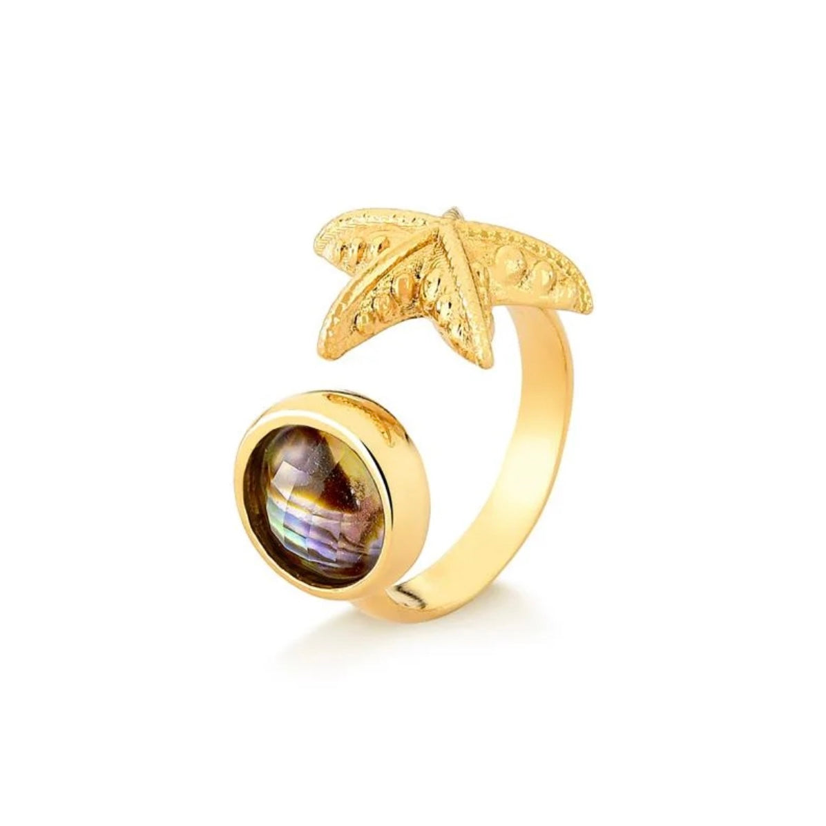 TerraFusion Gems Maresia Abalone Shell Cuff Ring