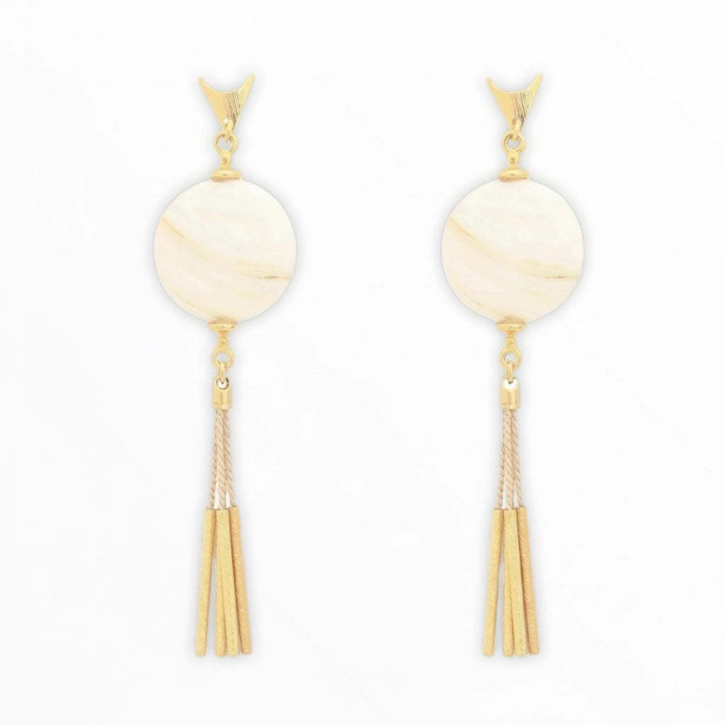 Ethereal Amazonia Drop Mother of Pearl Earrings